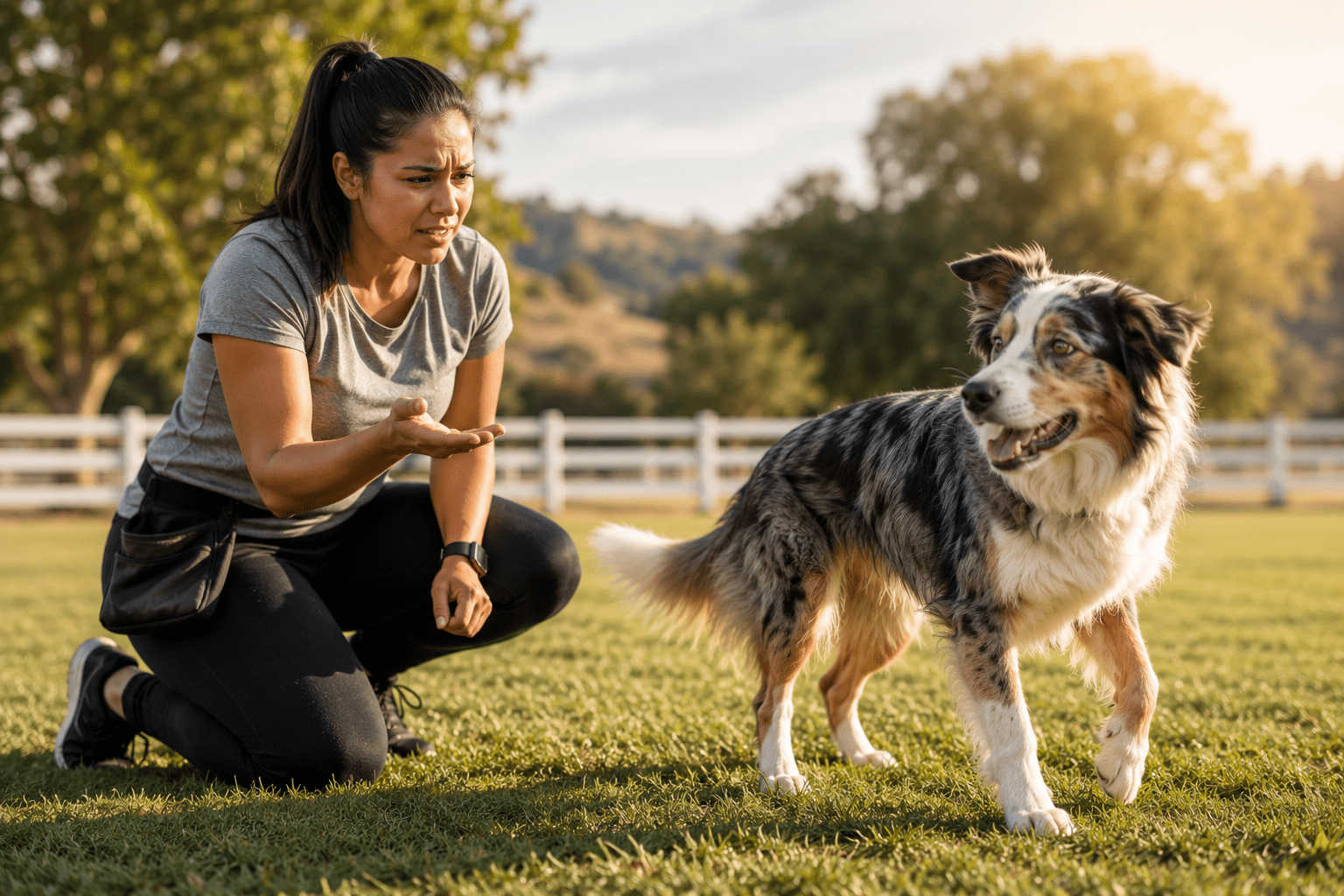 why-dog-training-not-working-topanga-la Dog trainer working with reactive dog during behavior correction training Los Angeles