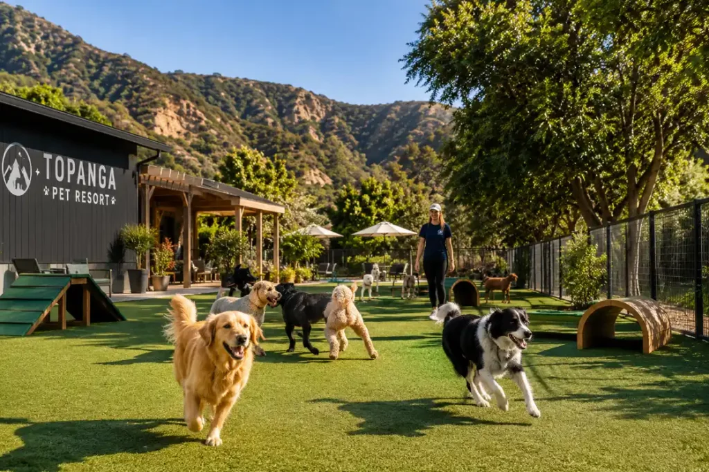 topanga pet resort dog playground