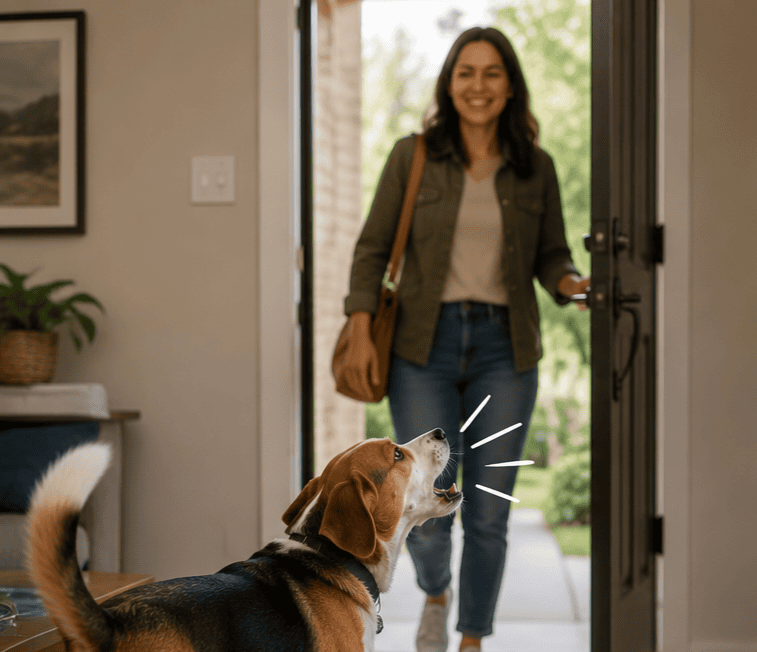 Does barking happen when you're home, away, or both